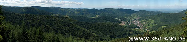 360° Animation: bitte klicken! 2.0 Gigapixel Panorama von Ottenhöfen