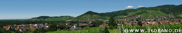 360° Animation: bitte klicken! 1.75 Gigapixel Panorama von Kappelrodeck