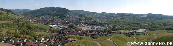 360° Animation: bitte klicken! 1.5 Gigapixel Panorama von Kappelrodeck